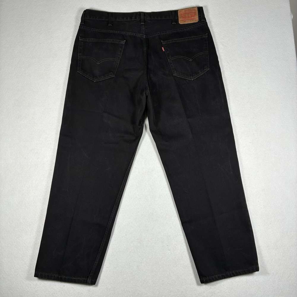Levi's 550 Jeans Men's 40x30 Black Denim Relaxed Tapered Leg High Rise Workwear - Picture 5 of 15